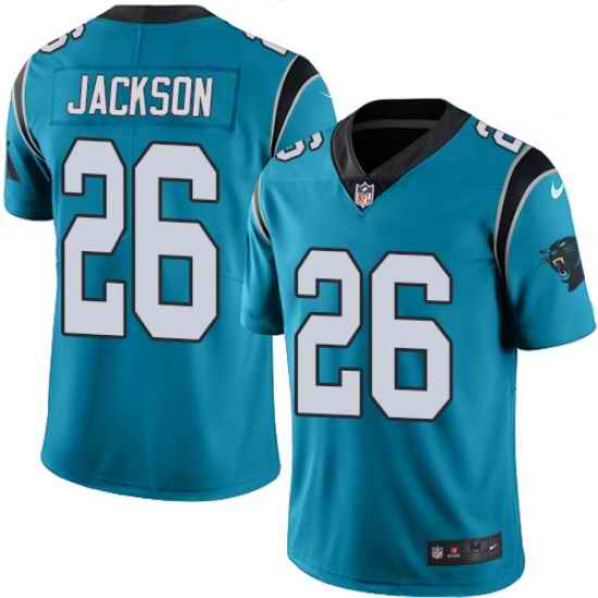 Nike Panthers #26 Donte Jackson Blue Mens Stitched NFL Limited Rush Jersey